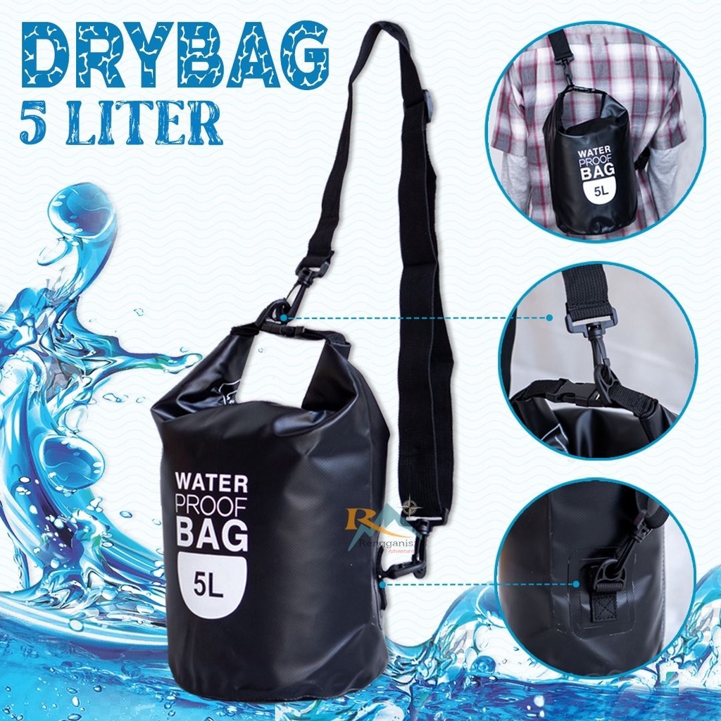 Tas Waterproof Drybag  OCEAN PACK Tas ANTI AIR Outdoor Hiking Motorcycle Traveling