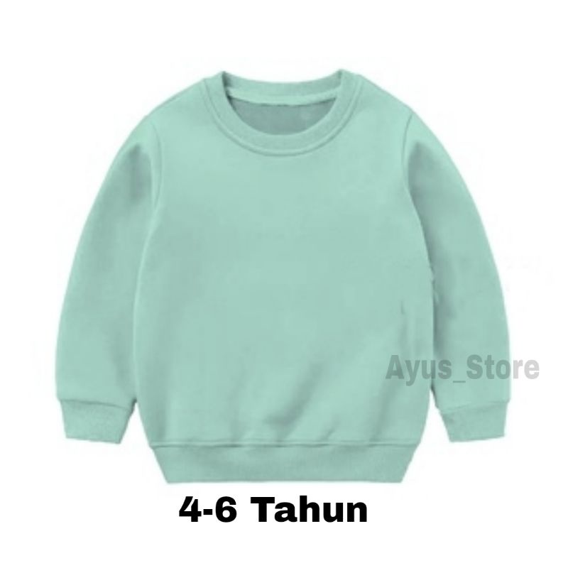 SWEATER ANAK POLOS LAKI LAKI / SWEATER ANAK POLOS WANITA /  SWEATER CREWNECK POLOS / jaket anak