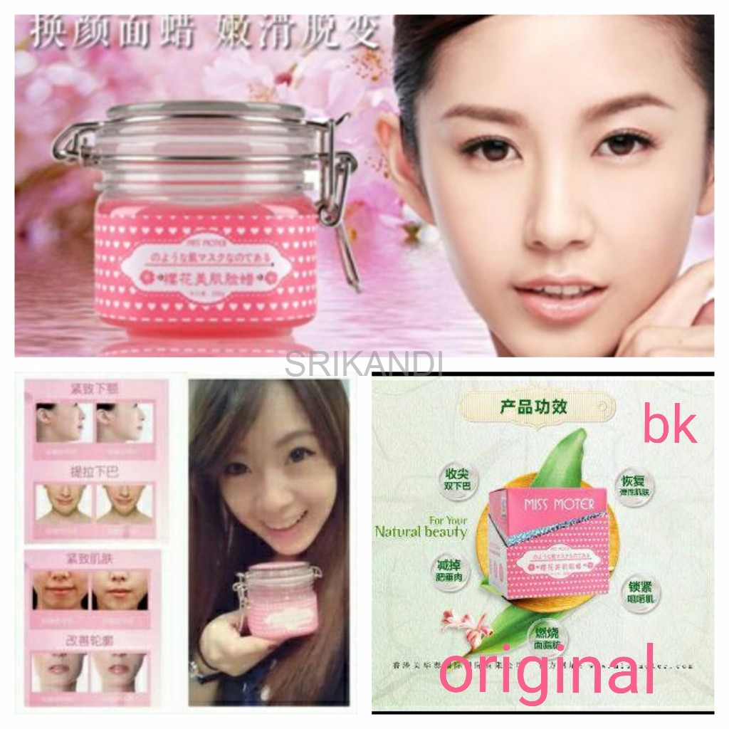 DISKON MISS MOTER CHERRY BLOSSOM FACE WAX MISS MOTER FACE WAX MISS MOTER PINK MURAH MERIAH