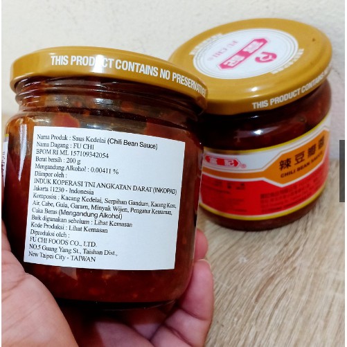 chili bean sauce/doubanjiang fu chi chilli bean 200 gr/cili saus kacang pedas/ Kacang kedelai Taiwan