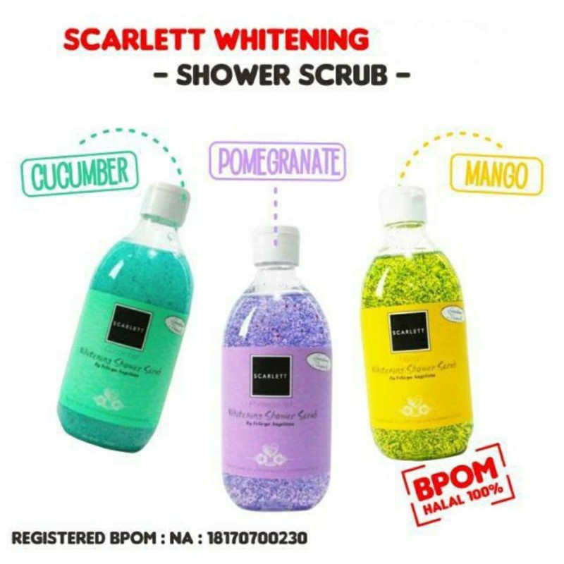 SCARLET whitening shower scrub | scarlet whitening by felicya