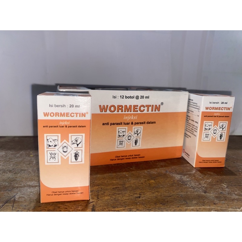 WORMECTIN 20ml Obat gatal sapi, babi, anjing, kucing