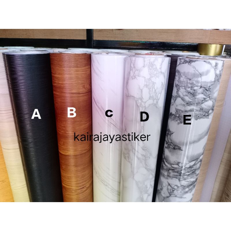 WALLPAPER/STIKER SERAT KAYU/STIKER MOTIF KAYU/KACA FILM PELAPIS MEJA/STIKER SERAT