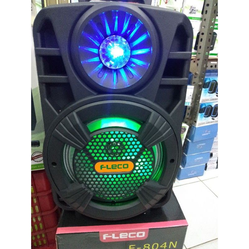 Speaker Bluetooth Karaoke Fleco F-804N 8,5 Inchi Plus Microphone