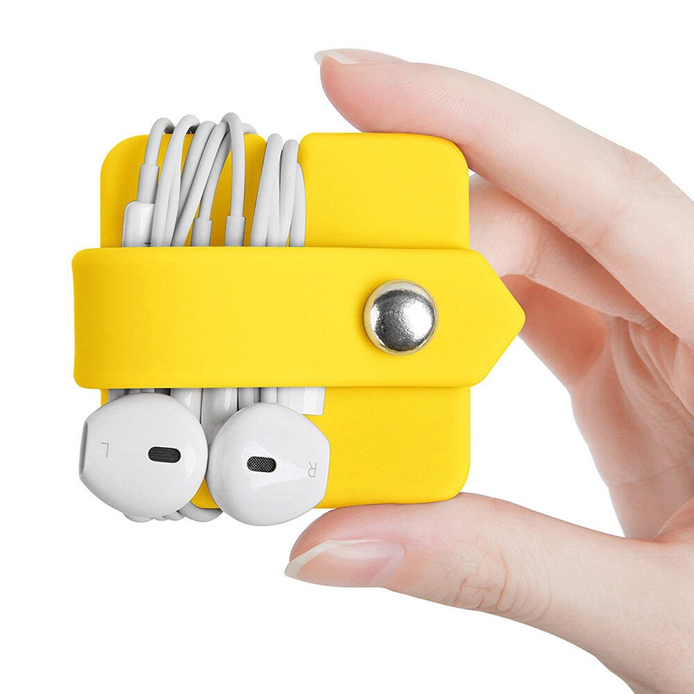 1pc Winder Organizer Kabel Handphone Bahan Silikon