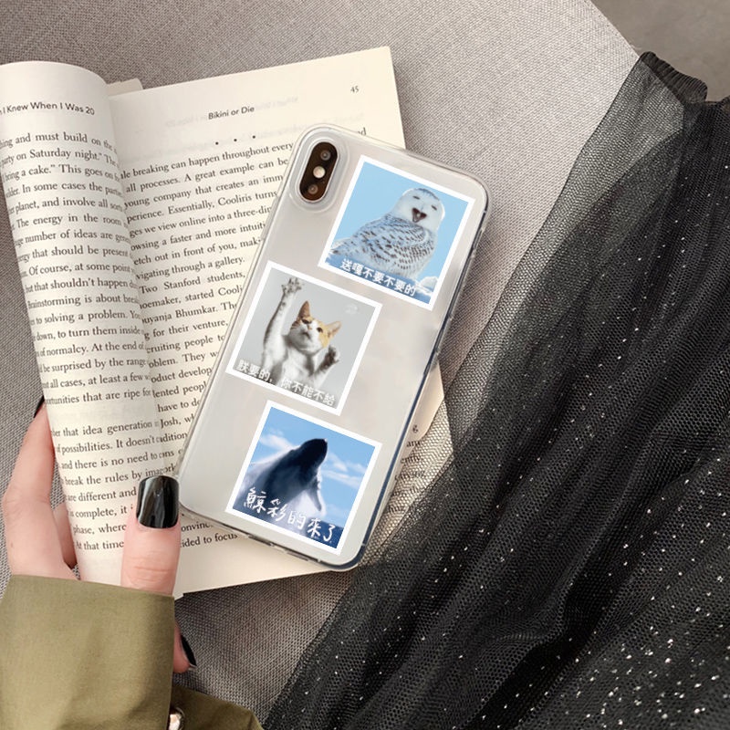 60 buah non-mengulangi dunia hewan stiker ekspresi wajah tas pasir ukiran lucu konotasi kotor lucu b