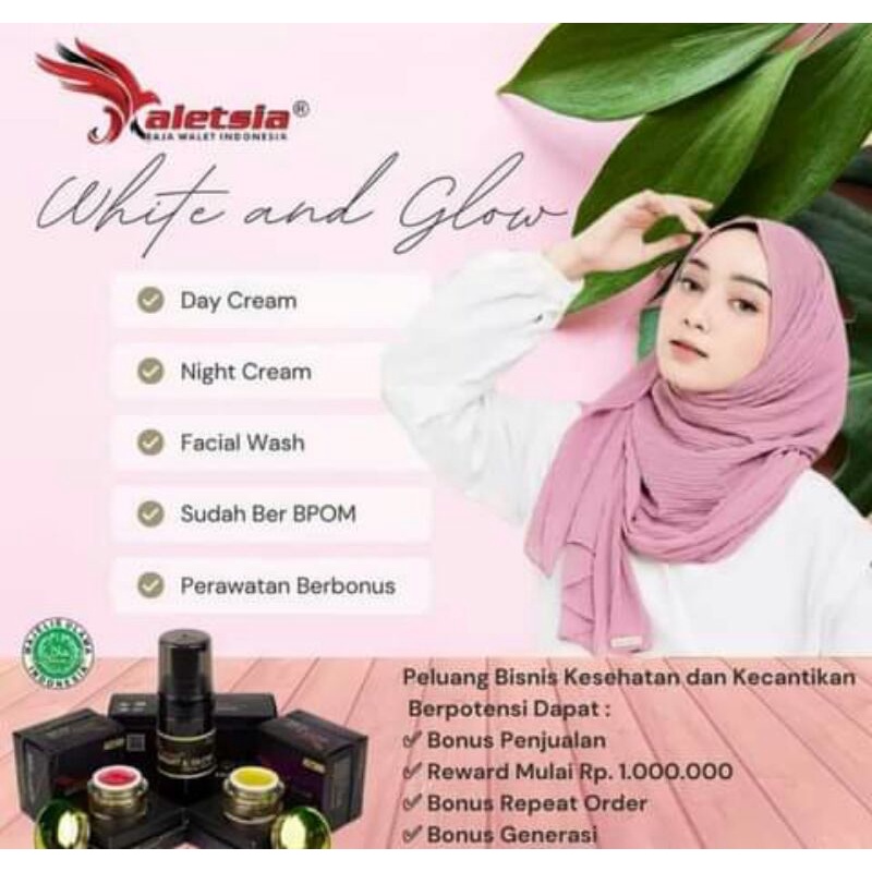 SKINCARE WHITE AND GLOW SERIES RALETSIA, PER PCS