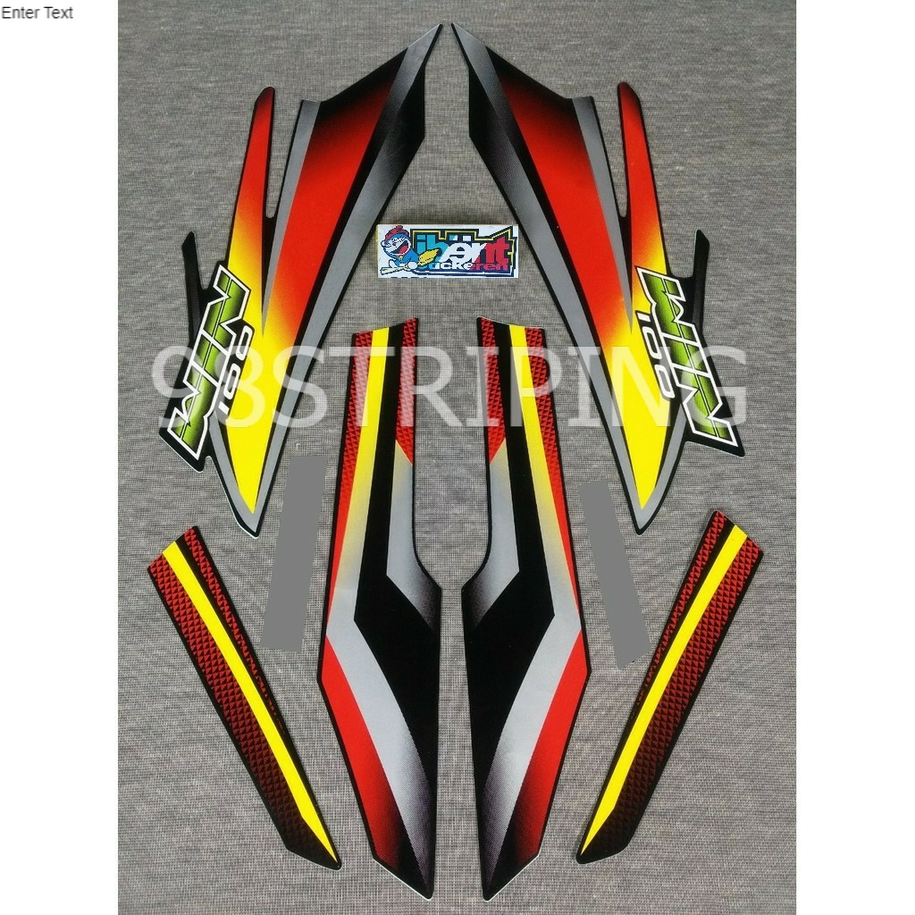 STIKER STRIPING LIS STANDAR ORI HONDA WIN100 WIN 100 KUNING MERAH SILVER TAHUN 2003 2004