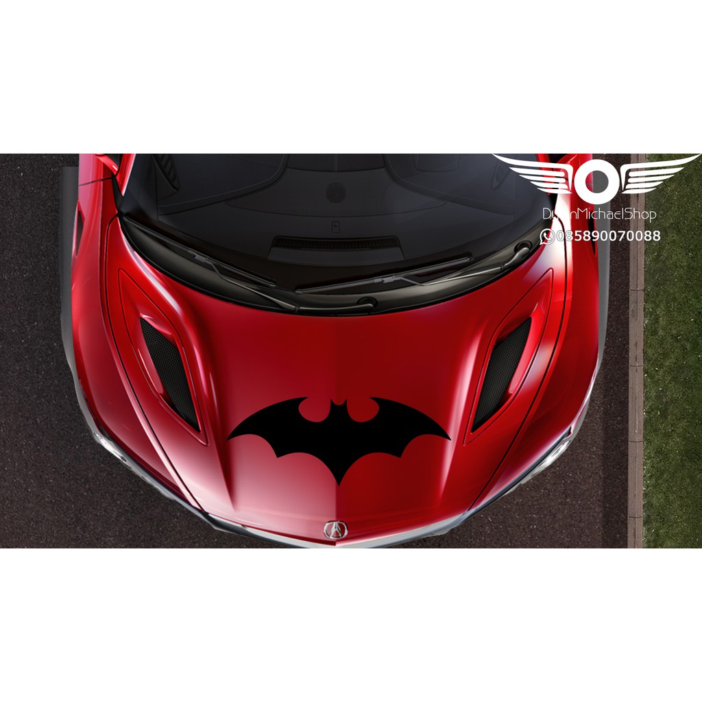 Stiker Mobil Logo Batman Arkham Knight sticker kap mesin body 50cm