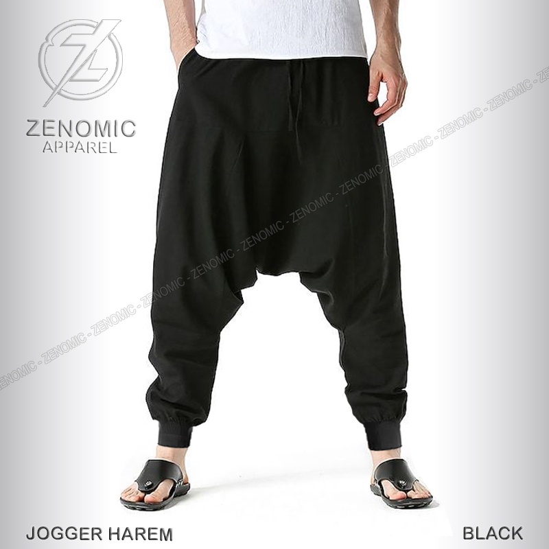 Celana Jogger Harem Harajuku Zenomic || Jogger Pants Pria Sweatpants Dance Hip Hop Keren Gaul - Cela