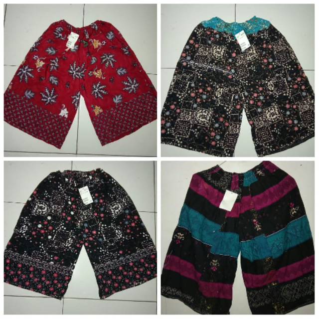 Celana kulot Batik pendek