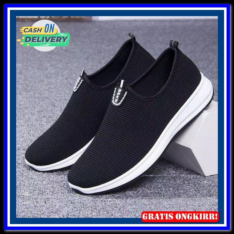 Sepatu Kets Ket Cat Karet Slip On Slide Sneaker Sprot Olahraga Senam F Sepatu Slip On Onke Pria Wani