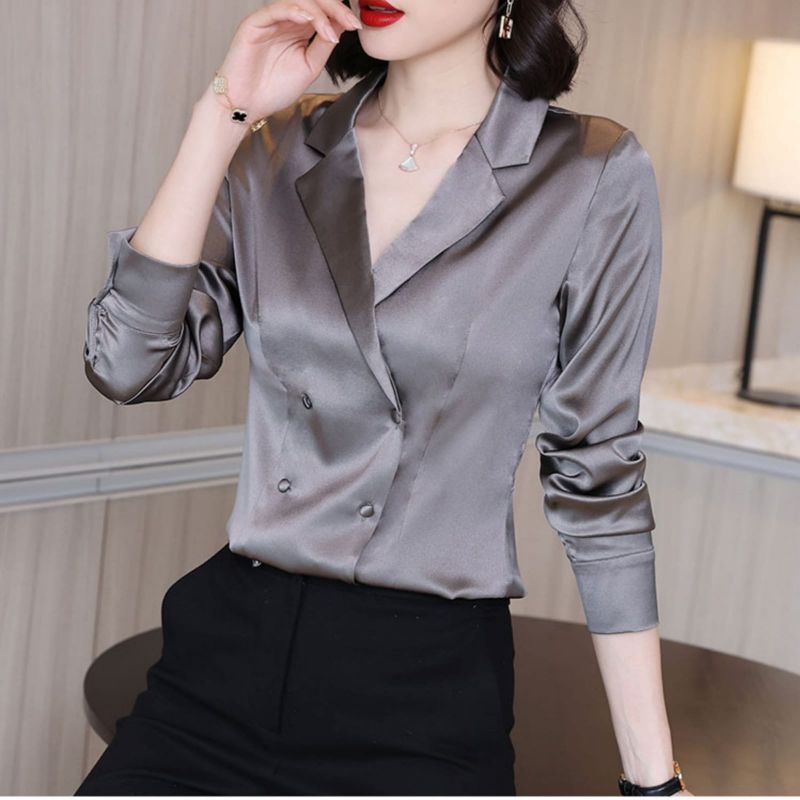 MDLV ~ 7162 Cellynda Double Breasted Blazer Premium Kemeja Korean Blouse Import Blouse Premium Blouse Korea Fashion Import