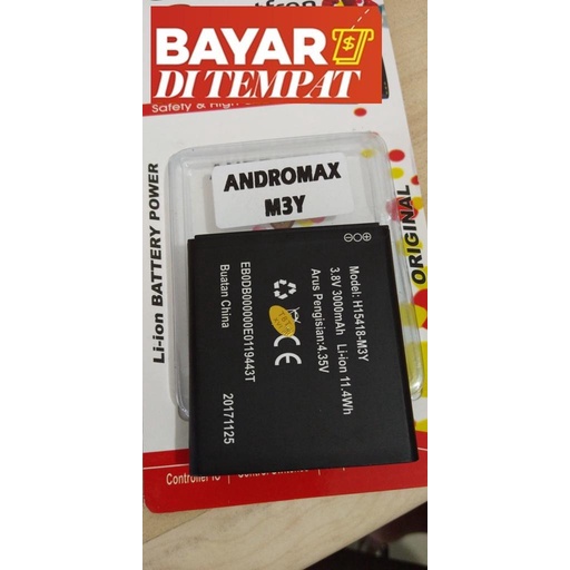 M3Y / M3S / M3Z / DC003 / M26Z1L . M26Z1Z . DC007 - Original Baterai Batre Battery Batery Batere Bat