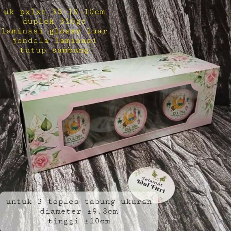 Box/ dus lebaran untuk toples tabung 600ml