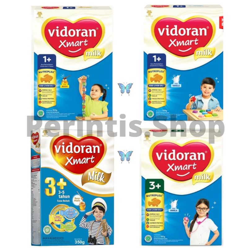 Vidoran Xmart 1+ 3+ 5+ Vanila / Madu / Coklat 350gr