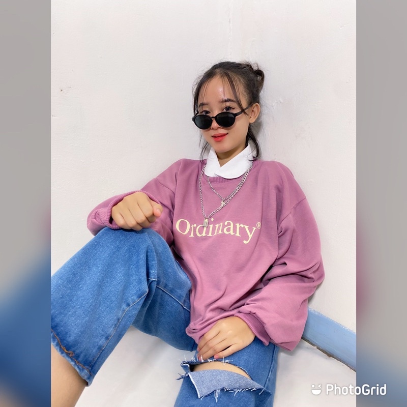 ORDINARY SWEATER MURAH WANITA CREWNECK WANITA KEKINIAN