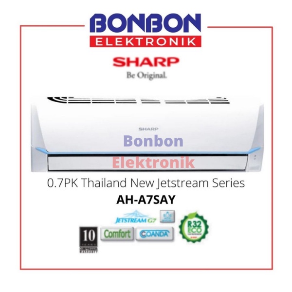 Sharp AC 3/4PK AH-A7SAY / 0.7PK AHA7SAY Thailand New Jetstream Series