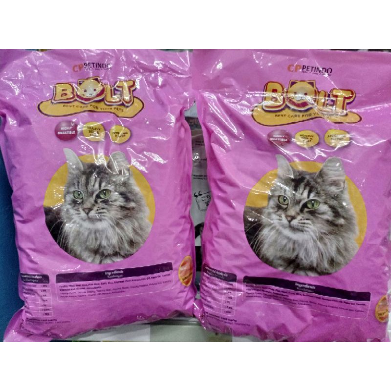 Bolt salmon repack 800gr paket 10pcs-- Makanan kucing