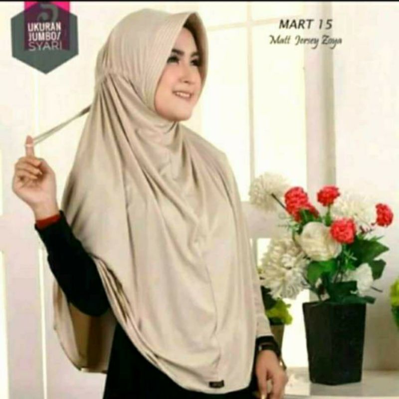 HIJAB SERUT JOKOWI JUMBO XL JILBAB HAMIDAH INSTAN KHIMAR POLOS JERSEY JUMBO SYARI TERMURAH vayaon.hijab