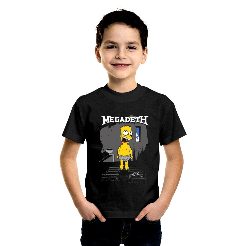 BAJU KAOS BAND ANAK MEGADETH | KAOS ANAK LAKI LAKI DAN PEREMPUAN 12 TAHUN