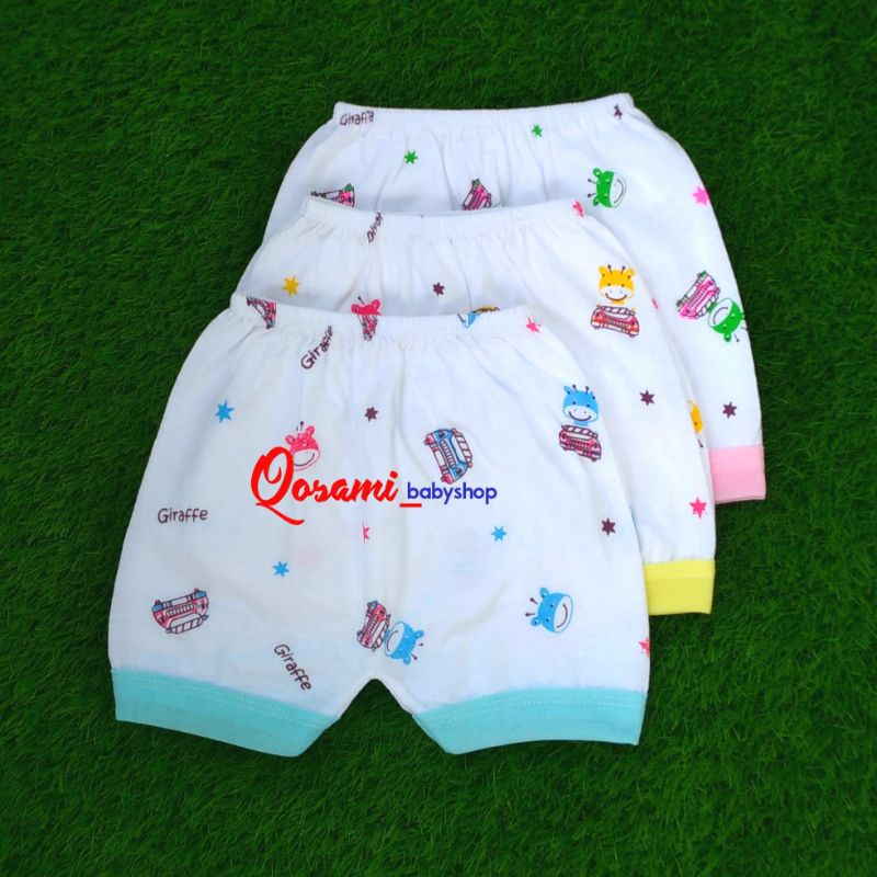 HAPPY TIME 6 pcs Celana Pendek Bayi Motif SNI