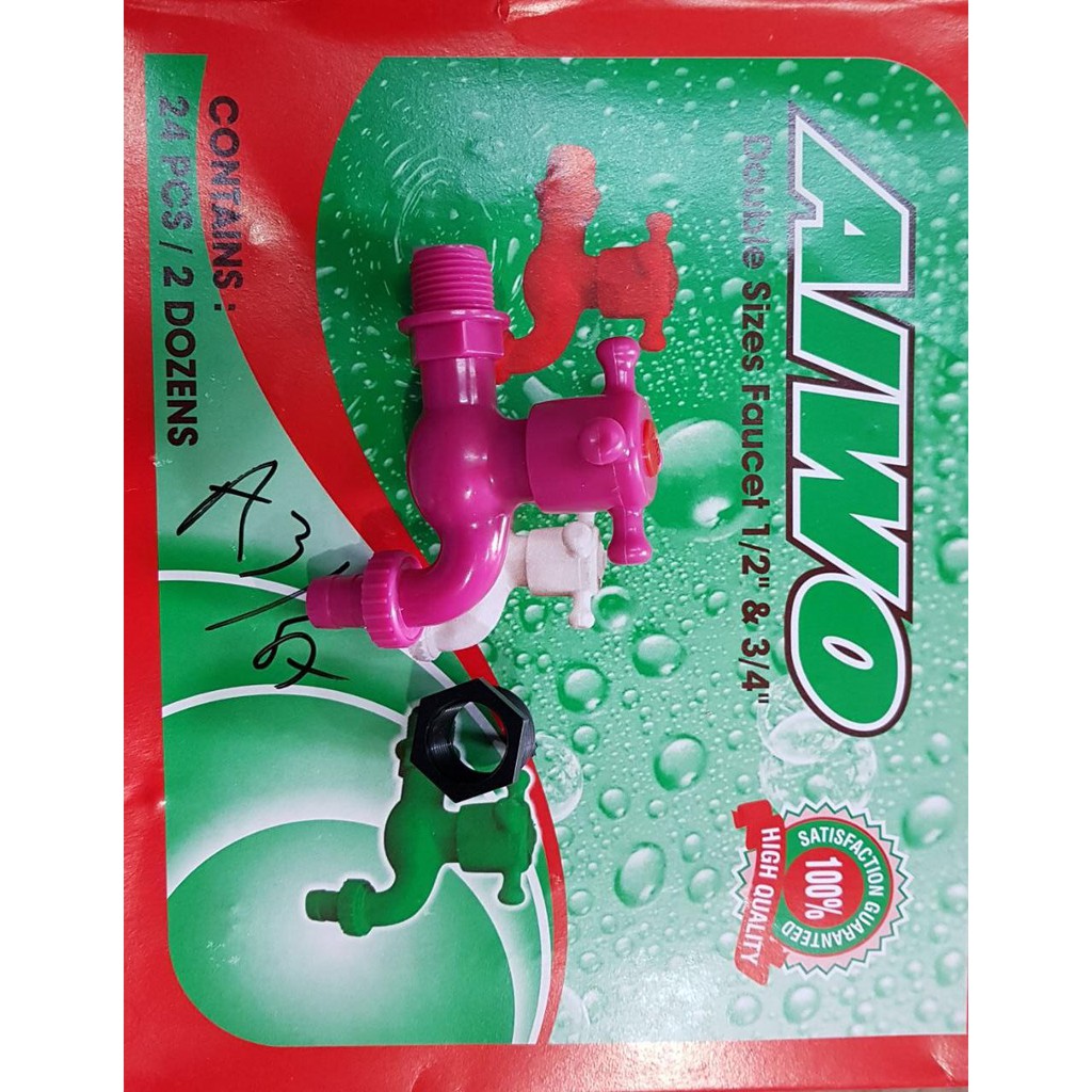 Kran Keran Air Plastik 1/2 dan 3/4 inch Kualitas OK AIWO