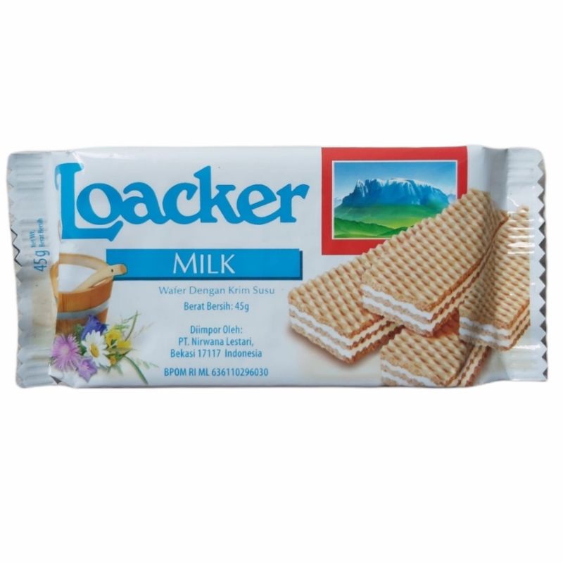 Loacker Wafer Milk 45 gr | Loacker Wafer