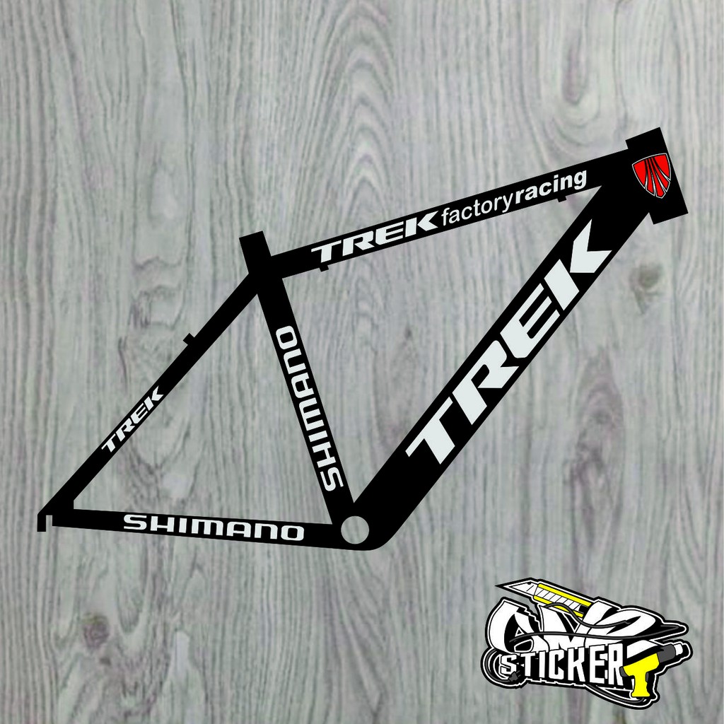 cutting sticker frame sepeda trek