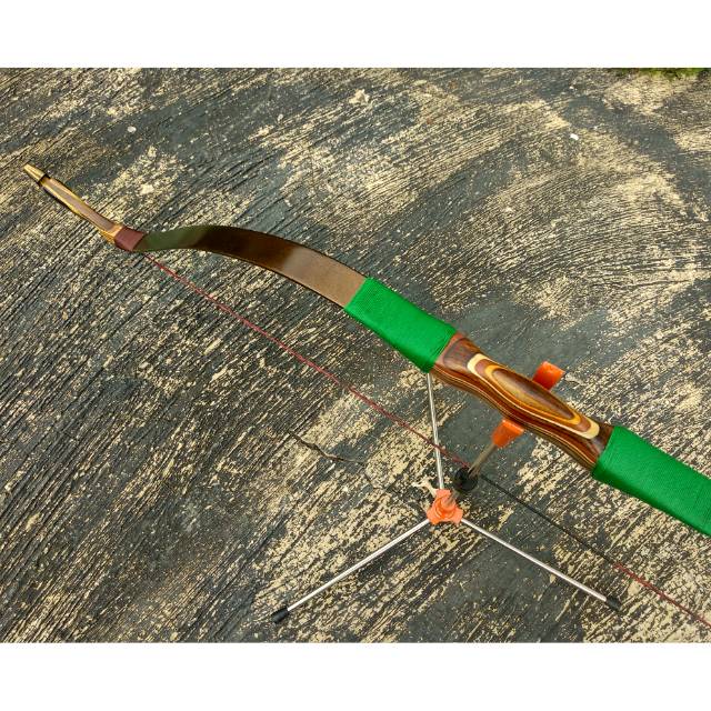 Busur panah bending Turkishbow siyah strip tanduk mode A simetris