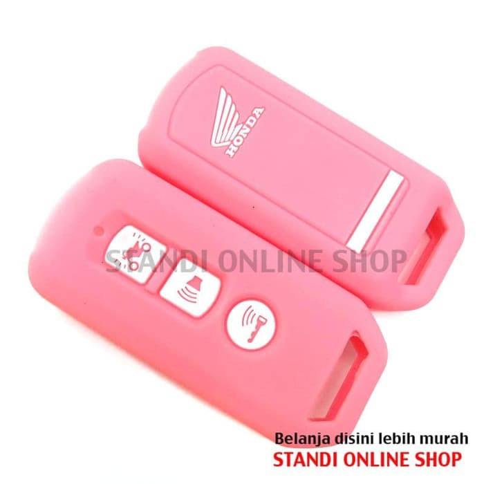 Kondom Remote Silikon Cover Honda All New PCX LOKAL LED INDONESIA Pink