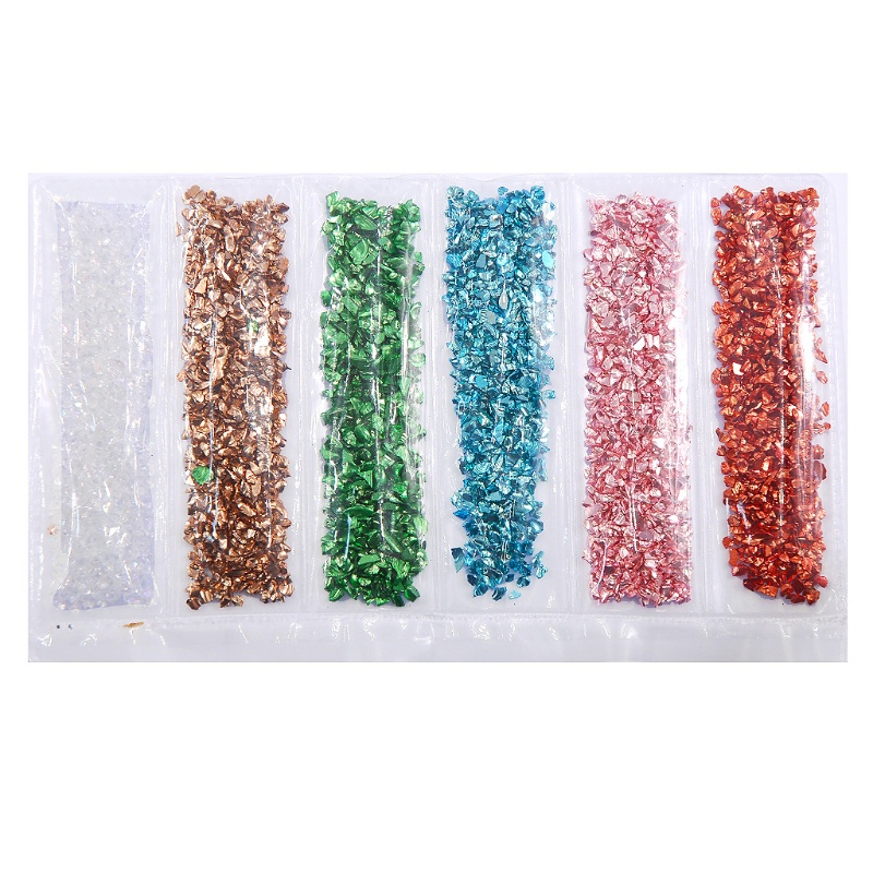 SIY  3D Crushed Glass Stones Charm Small Glitter Rhinestone DIY Nail Art Decoration