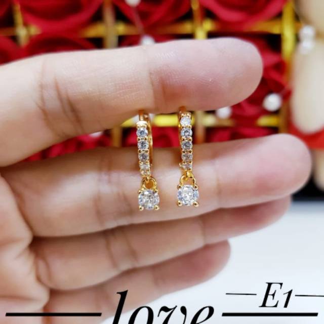 Xuping anting lapis emas 18k 1329j