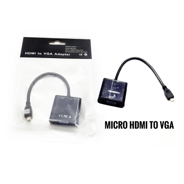 Converter / kabel Micro hdmi to Vga tanpa audio