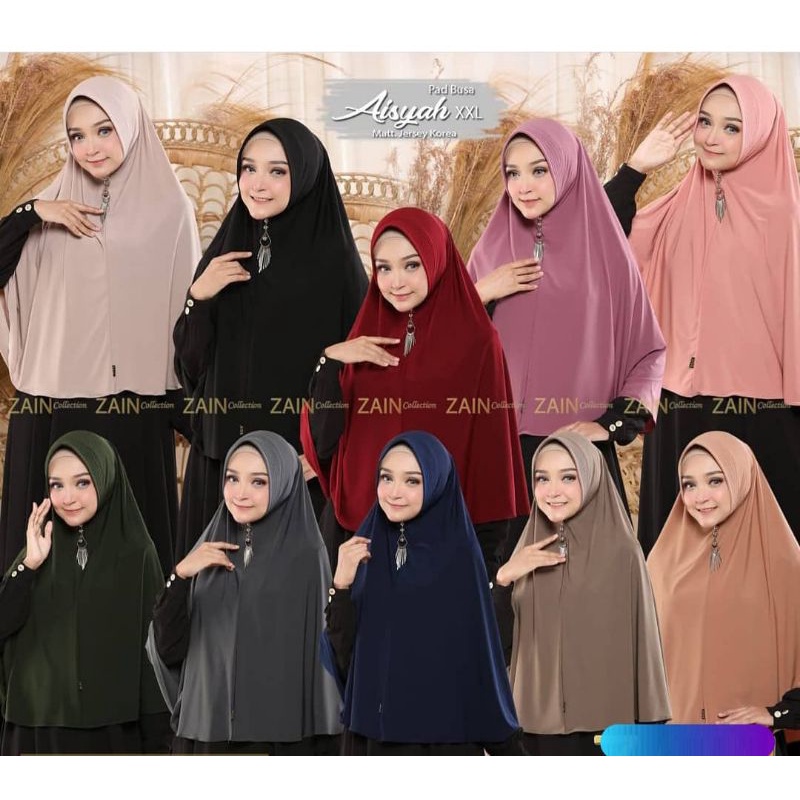 Bergo jersey hamidah size xl hijab syar'i pad jumbo