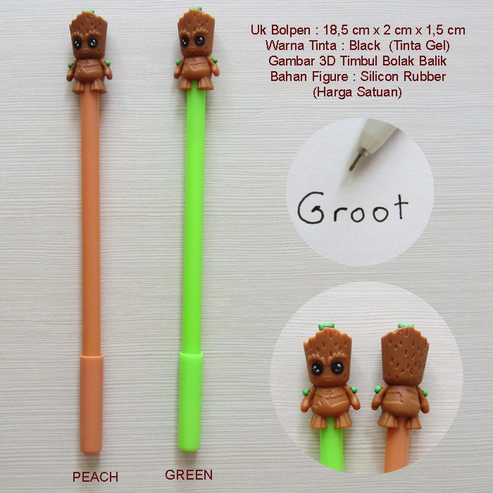 

Bolpen Or Pulpen Lucu Tinta Gel GROOT 3D