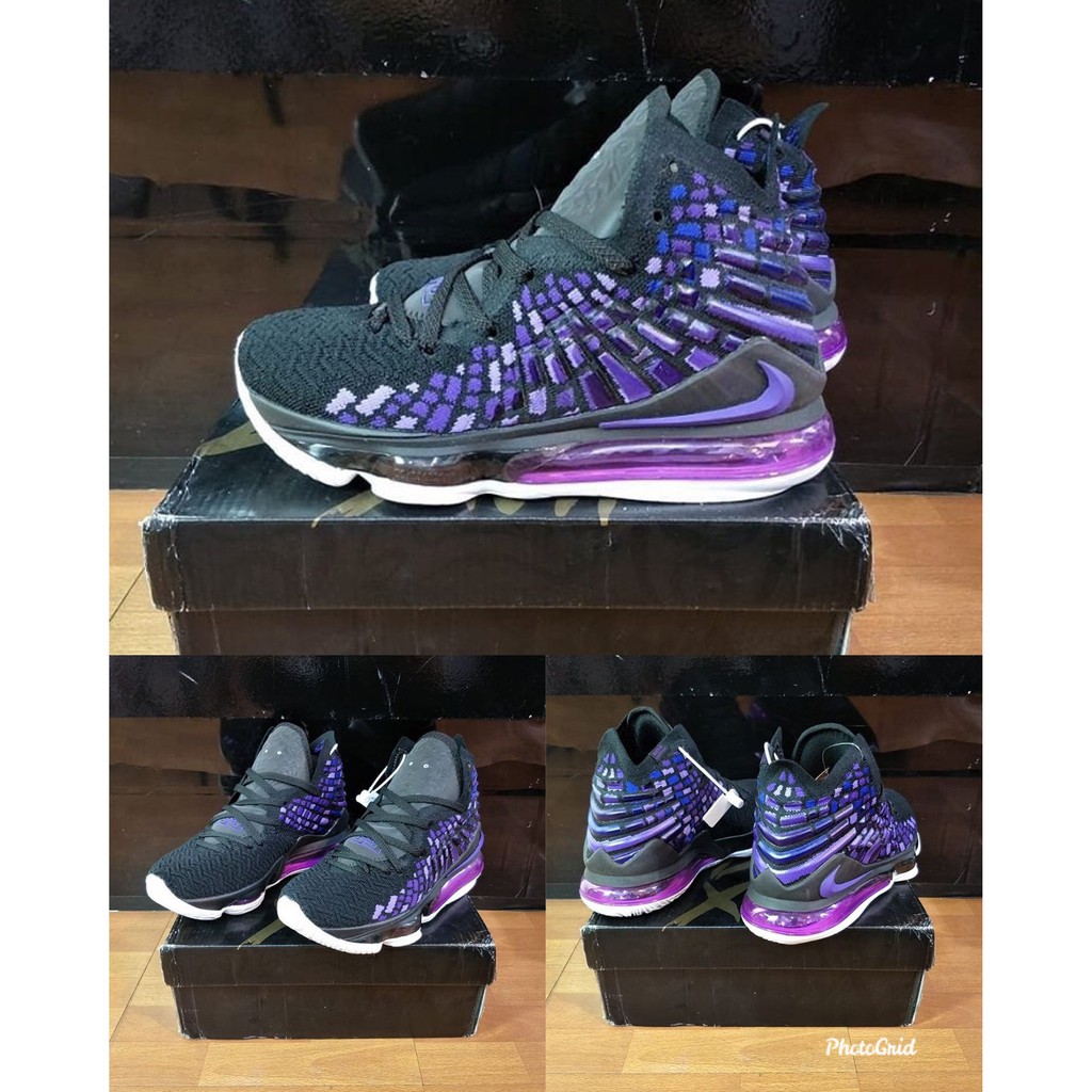 sepatu basket anak dewasa nike lebron 17 purple lakers gs kids youth