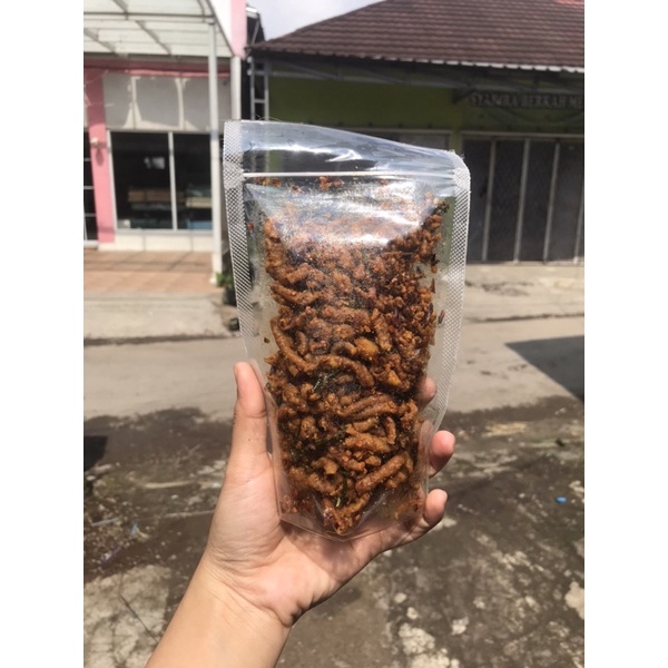 KRIPIK USUS CRISPY PEDAS DAUN JERUK - 100 GR