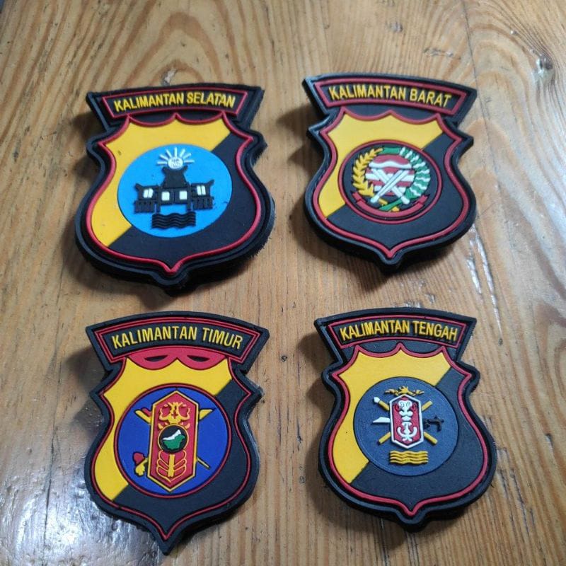 Patch rubber/emblem karet Polda Kalimantan