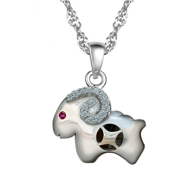 925 Perak Liontin Untuk Wanita Domba lucu (Tanpa rantai) Perhiasan Fashion DZ027