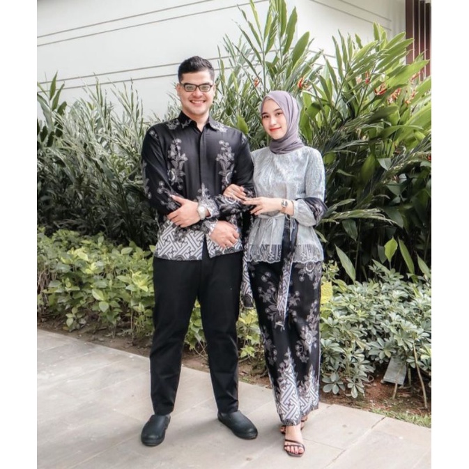 {NEW ARRIVAL} KEBAYA COUPLE BATIK MODERN - TUNIC BRUKAT KEBAYA OUTFIT KONDANGAN KEKINIAN - KEBAYA TUNANGAN LAMARAN WISUDA SERAGAM - TUNIK BROKAT BATIK COUPLE SERAGAMAN