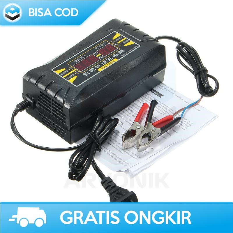 CASAN AKI OTOMATIS MOTOR DAN MOBIL TAFFWARE SON-1206D FAST CHARGER 12V