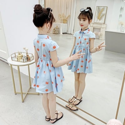 Promo !! Dress katun anak perempuan/dress murah/ Dress apple sweet kiddos import uk 3-7th