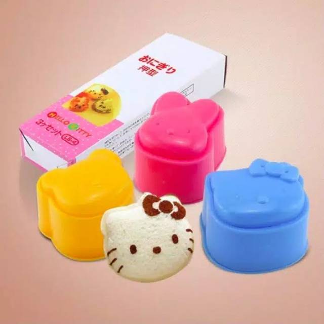 Cetakan Nasi Bento [ ISI 3 PCS ] Rice Mold Cetakan Karakter