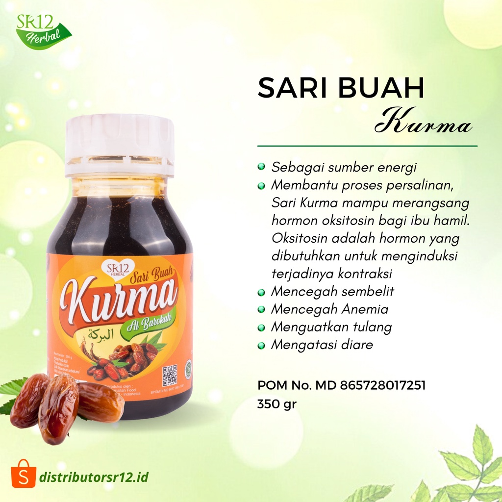 Sari Buah Kurma SR12 Sari Kurma Asli Kualitas Premium Meningkatkan Stamina Tubuh Tanpa Gula