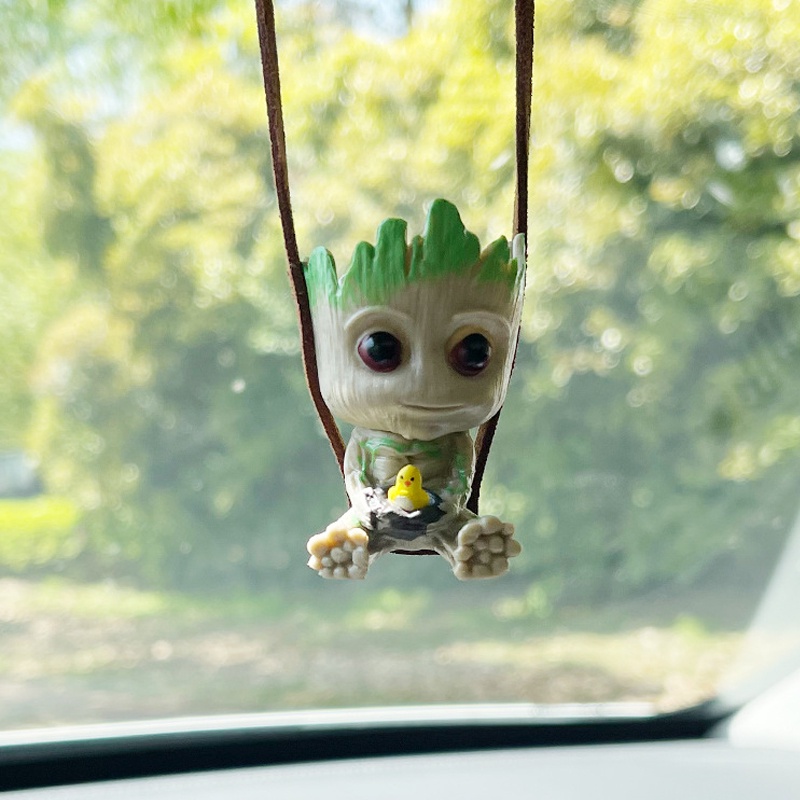 Ornamen Gantung Model Boneka Groot Untuk Spion Tengah Mobil