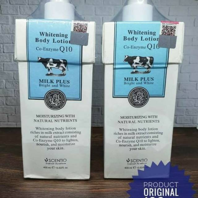 Scentio Milk Plus Q10 Whitening Body Lotion ORIGINAL THAILAND 100%