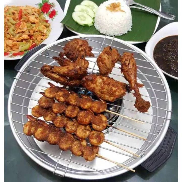 Fancy Grill Maspion Alat Pemanggang 33 cm Grill Sate Berputar