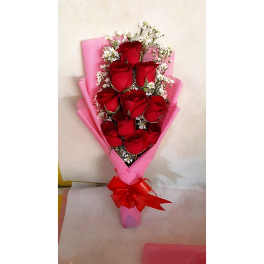 HAND BOUQUET BUNGA MAWAR SEGAR