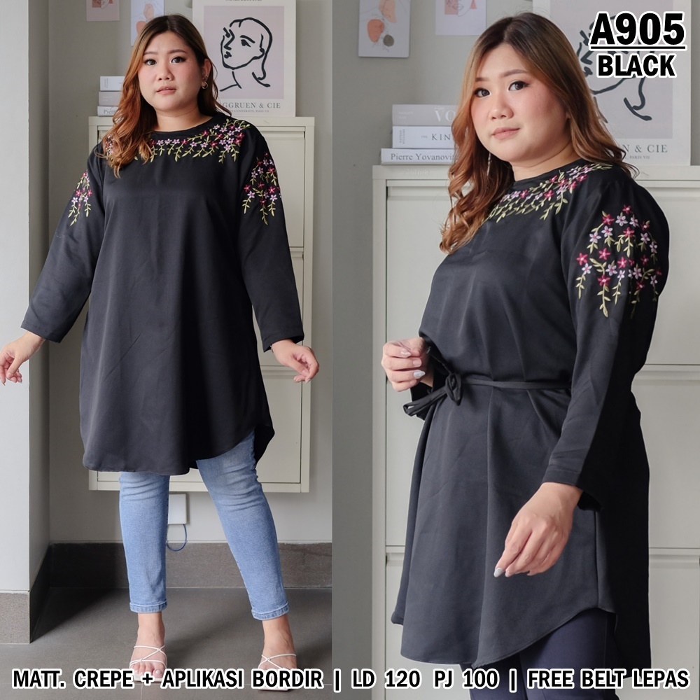 UNION11 - TUNIK JUMBO WANITA / ATASAN JUMBO WANITA / TUNIK BIG SIZE WANITA LD 120 / ATASAN JUMBO XXXL WANITA MORIS